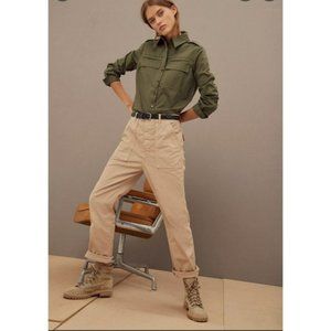 Ba&sh Arco Cotton-Twill Straight-Leg Pants